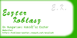 eszter koblasz business card
